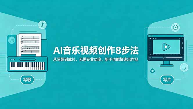 AI音乐视频创作8步法：从写歌到成片，无需专业功底，新手也能快速出作品-源创文化-轻创终点站