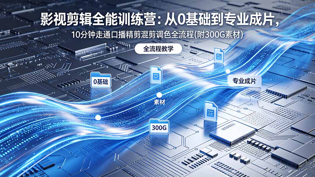 2026影视剪辑全能实战课｜0基础到专业成片，全流程教学，高清带300G素材-源创文化-轻创终点站