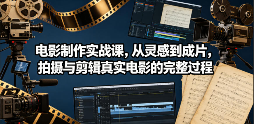 电影制作实战课，从灵感到成片，拍摄与剪辑真实电影的完整过程【原创双语字幕】-源创文化-轻创终点站