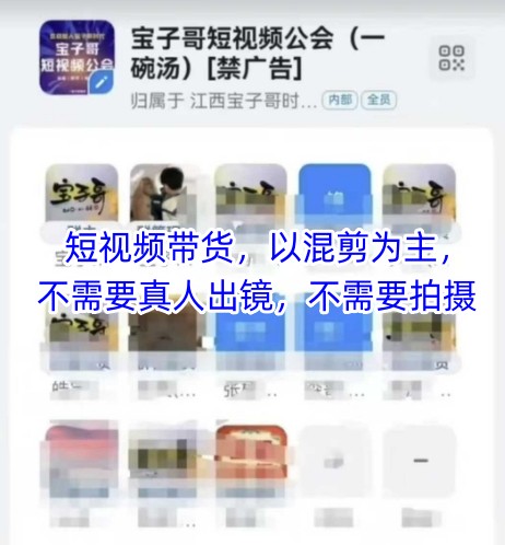 宝子哥头部团队短视频带货，以混剪为主，不需要真人出镜，不需要拍摄【更新26年3月】-源创文化-轻创终点站