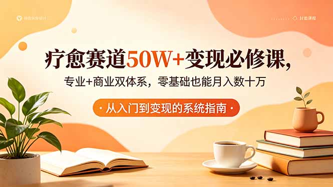 疗愈赛道50W+变现必修课，专业+商业双体系，零基础也能月入数十万-源创文化-轻创终点站