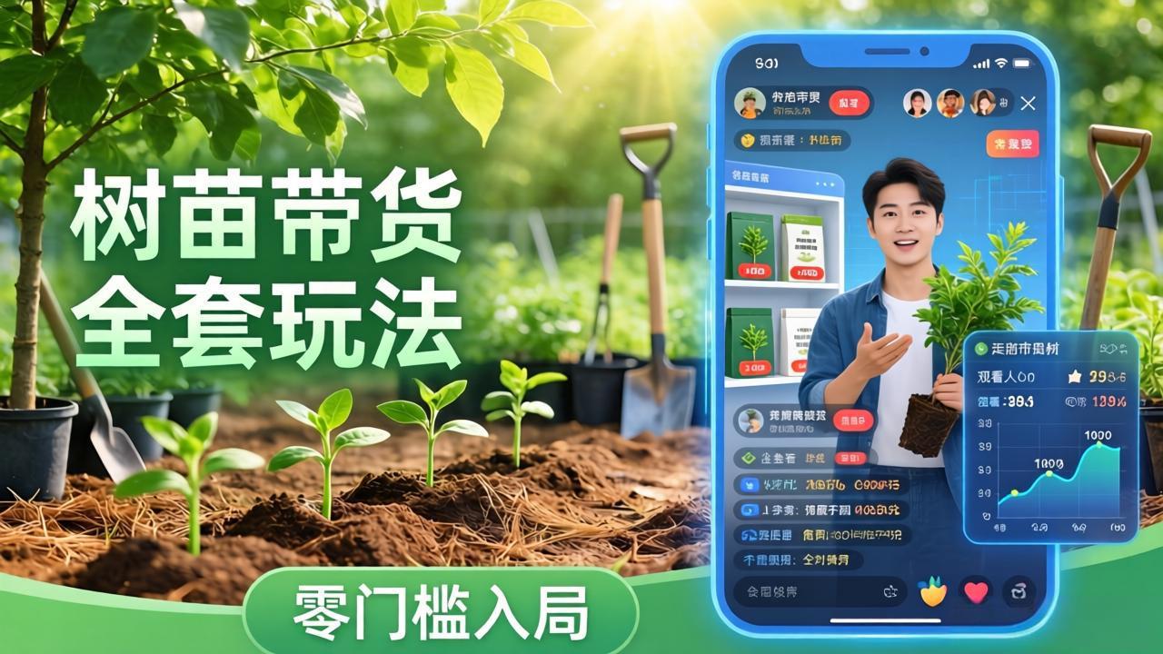 视频号AI树苗带货全套玩法：零门槛入局，掌握豆包、千问等AI工具制作树苗视频的全套流程-源创文化-轻创终点站