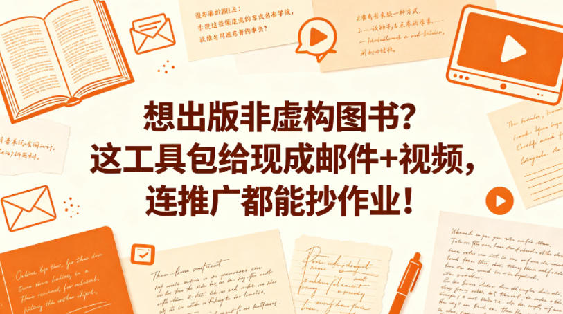 想出版非虚构图书？这工具包给现成邮件+视频，连推广都能抄作业！【原创双语字幕】-源创文化-轻创终点站