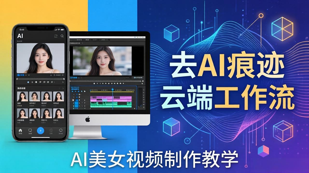 AI美女视频制作教学：去AI痕迹，云端工作流出图，手机电脑均可，不需要配置-源创文化-轻创终点站