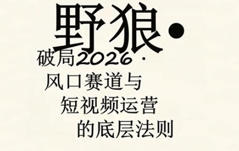 野狼团队·多平台实操运营课，覆盖AI口播、服装、好物、漫剪等热门玩法(更新4月)-源创文化-轻创终点站