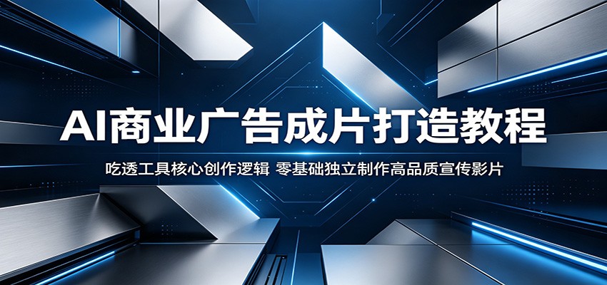 AI商业广告成片打造教程：吃透工具核心创作逻辑，零基础独立制作高品质宣传影片-源创文化-轻创终点站