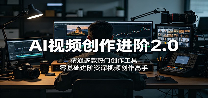 AI视频创作进阶2.0：精通多款热门创作工具，零基础进阶资深视频创作高手-源创文化-轻创终点站