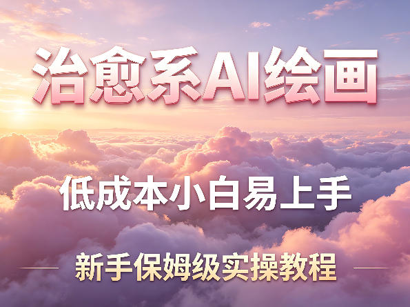 治愈系AI绘画提示词项目，低成本小白易上手，每天10分钟，新手保姆级实操教程-源创文化-轻创终点站