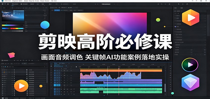 剪映高阶必修课：画面音频调色，关键帧AI功能案例落地实操-源创文化-轻创终点站