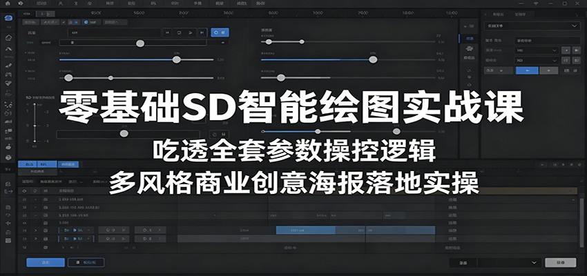 零基础SD智能绘图实战课：吃透全套参数操控逻辑，多风格商业创意海报落地实操-源创文化-轻创终点站